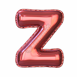 红色金属气球字体字母 Z 3图片