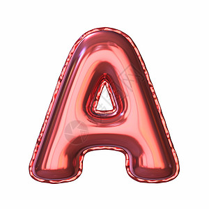红色金属气球字体字母 A 3图片