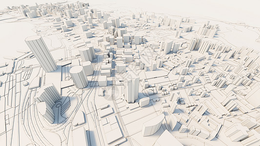 3d 市中心白色商业 downtow鸟瞰图天空金融技术反射艺术3d办公室摩天大楼中心图片