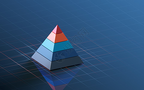 金字塔图形和数据分析3d 渲染技术楼梯统计营销插图商业广告信息图表服务图片