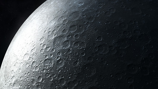 详细的黑灰色图像 月亮表面的近距离接近星系陨石小说研究重力勘探天文卫星半球太阳图片