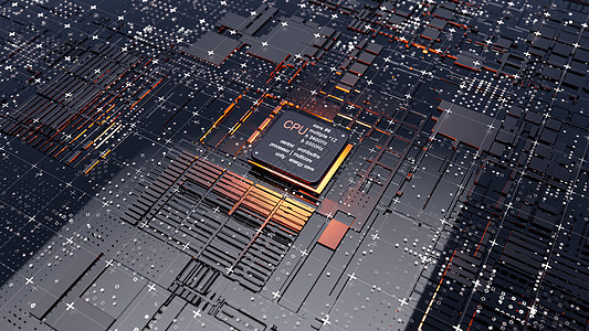 抽象的中央计算机处理器概念电路基准单元加工智力处理器机器木板电路板半导体图片