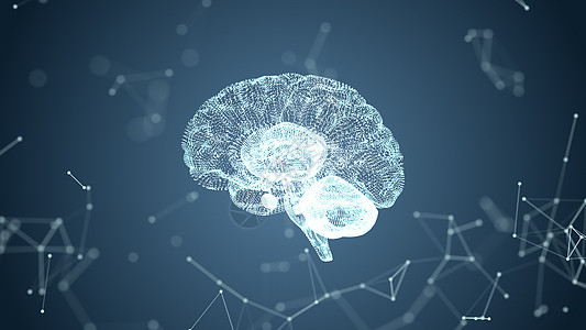 抽象医学蓝光脑线框网络和空间背景中的连接点 未来科学和医学技术概念 抽象的人体部分系统概念 3D 插图记忆数据学习电脑智力卫生头图片