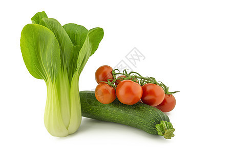 中国白菜 椰菜和樱桃番茄树枝圆形枝条营养食物季节性农业花园蔬菜绿色植物图片