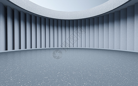 空间3d 渲染的空圆房间感圆形大厅建筑建筑学三角形陈列室门厅白色房间房子背景图片