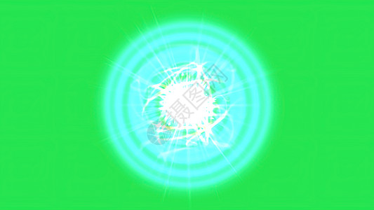 3d 插图绿色碎石上的发光等离子背景电脑化学地球科学收费辉光蓝色闪光技术生物学图片