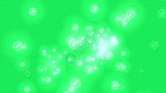 3d 插图绿色碎石上的发光等离子背景释放耀斑蓝色技术化学震惊科学电气原子生物学图片