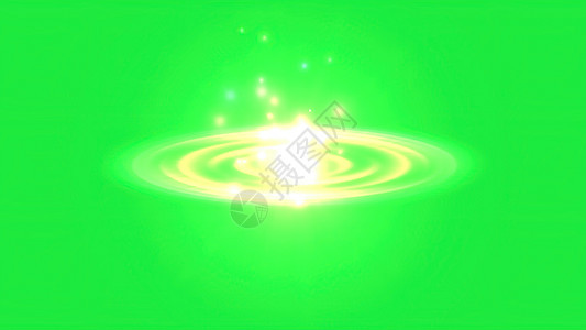 3d 插图绿色碎石上的发光等离子背景耀斑蓝色化学粒子生物学闪电科学闪光辉光地球图片