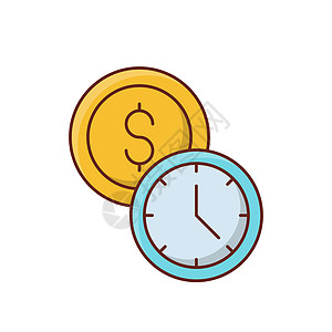 截止期限网络现金利润货币硬币小时插图手表交换投资图片