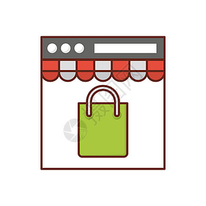 购物网页艺术电子商务网络浏览器店铺商业按钮插图网站图片