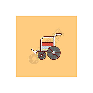 残疾医疗障碍残障生活人士插图男人帮助车轮椅子背景图片