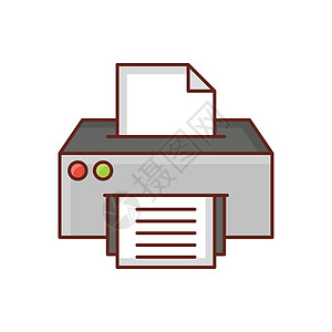 打印机机器技术商业墨水按钮网络插图学习网站办公室图片