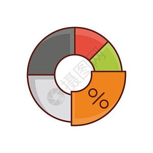 图表图商业饼形数学数据实心营销金融界面用户插图图片