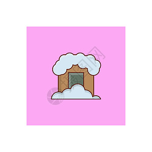 冬季建筑国家降雪季节村庄窗户假期风景房子季节性图片