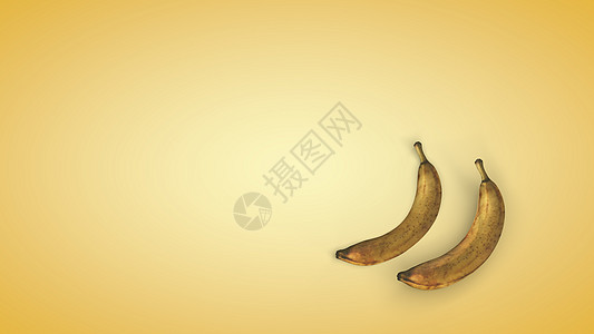 黄色背景的李普香蕉 3D投影生活方式3d动画食欲活力团体渲染营养素食主义者蔬菜图片