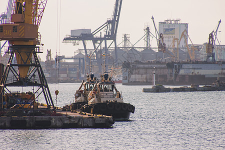 Odessa商业港口 世界上最繁忙的港口 就总航运吨位而言货物贮存货运船运商品船厂大部分贸易起重机蓝色图片