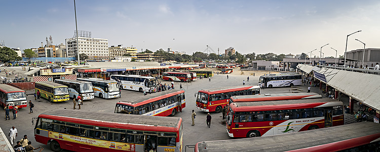 孟加拉的中央公交车交通终点站图片