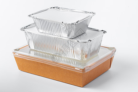白色背景的食品运送集装箱组装组合式安排产品命令菜单午餐纸板食物炙烤桌子纸盒送货图片