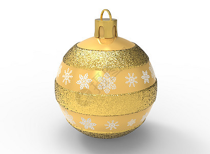 在白色背景上的圣诞树玩具 圣诞节装饰  3D渲染风格3d新年玻璃装饰品插图庆典礼物季节收藏图片
