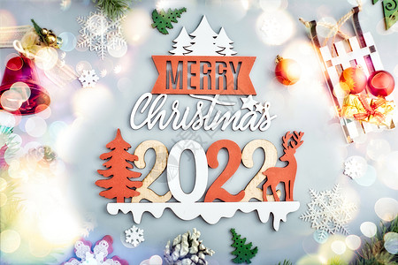 圣诞快乐和节日快乐贺卡框架横幅 新年 诺埃尔笔记松树假期桌子木头季节庆典植物森林卡片图片