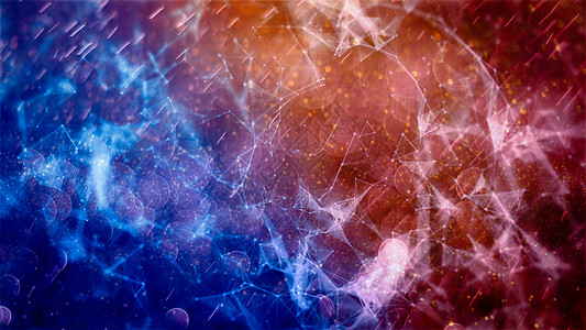 具有深蓝色背景的线形和多边形图案形状的分子计算技术蓝色三角形电子公司原子黑暗互联网化学网站社会图片