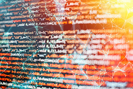 抽象的计算机脚本代码 软件开发人员的编程代码屏幕 软件编程工作时间 完全由我自己编写和创建的代码文本研究互联网开发商电子工程监视图片