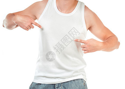 男人身上的T恤衫男生插图衣服空白裙子微笑女性工作室青年广告图片