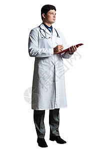 带有文件平板板的医生微笑实习生学生护士专家卫生实验室药片套装职业图片