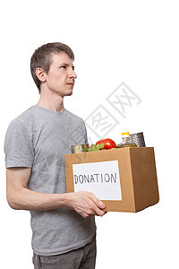 天主教信使工人 志愿将杂货食品装在纸箱捐赠箱中导游瓶子盒子纸盒蔬菜粮食运输供应机构捐赠图片