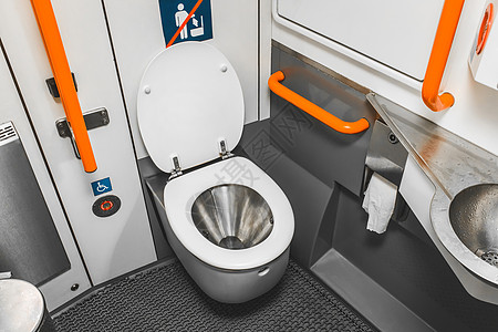 斯塔德列电动列车现代室内厕所背景图片