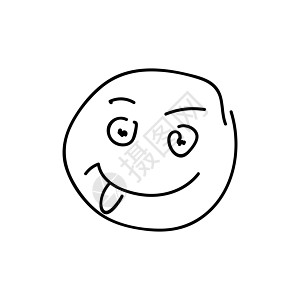 面容笑脸卡通绘画表情插图快乐舌头孩子卡通片男人艺术涂鸦图片