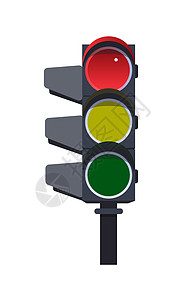 红红灯安全绿色信号红色红绿灯警告控制插图危险黄色图片