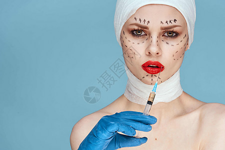 美容面部外科 诊所 身体护理 蓝本美容师程序塑料女孩成人皱纹皮肤手术医院女士图片