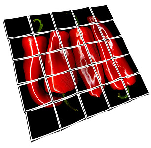 红辣椒拼贴香料数字化团体合成作品胡椒照片味道烧伤辣椒图片