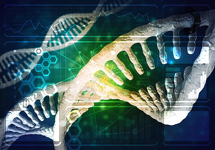 DNA分子背景药品技术生物学研究插图生活数字化化学渲染生物图片