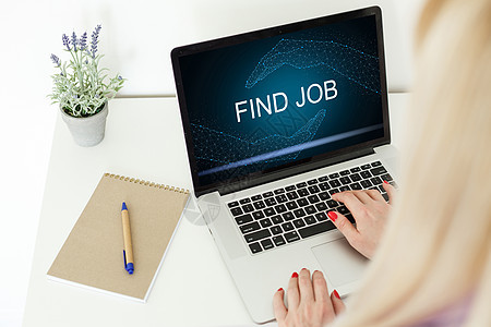 寻找工作 找到事业 找工作 看网上网站的妇女招聘申请者商业猎头电脑互联网自由职业者研究人类申请人图片