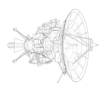 通信卫星概念构想概要环转发器宇宙车站草图通讯细胞插图控制板望远镜网络图片