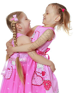 两个可爱的小女孩特配家庭孩子姐姐朋友们朋友女孩乐趣姐妹幸福公主图片