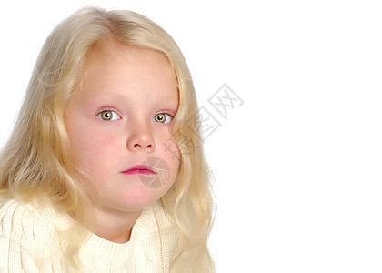 悲伤的小女孩白色眼睛女孩童年悲哀孤独疼痛情感压力头发图片