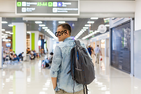在机场的人 GDPR 隐私图片