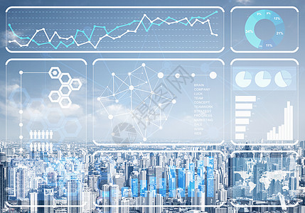 有关城市风景背景的股票市场数据技术商业首都平台信息统计在线经济服务报告图片