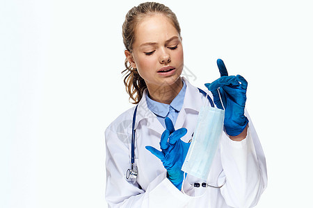 女医生白大衣研究分析实验室诊断结果 由女性医生进行职业化学从业者技术成人化学家药品生物护士女孩图片