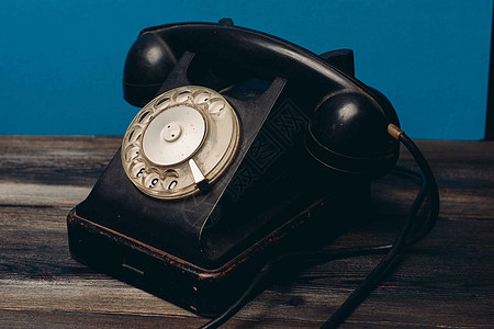 古董近身技术通信风格复古电缆材料文化电话木头数字桌子拨号图片