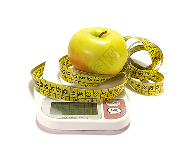 黄苹果饮食单位厘米营养素损失节食水果数字成功食物图片