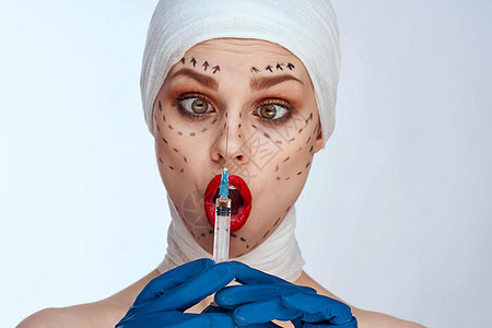 美容面部外科手术 诊所身体护理 近身检查女孩美容师皱纹塑料女士药品治疗皮肤成人化妆品图片
