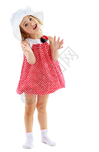 小女孩拍掌乐趣女孩儿童喜悦白色幸福微笑幼儿园女性工作室图片