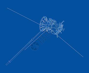 通信卫星概念构想概要环墙纸子系统3d轨道转发器科学望远镜蓝图收音机插图图片