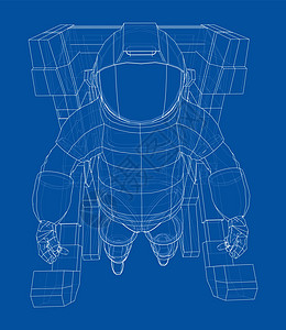 宇航员概念 3d 说明科学宇宙重力勘探气氛游侠星系天文学太空人草图图片