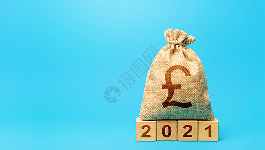 英镑钱袋和 2021 年区块 明年的预算计划 新十年的开始 商业计划和发展前景 收入支出 投融资图片