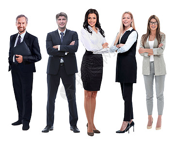 Boss和他的商业团队站在一起 并肩作战多样性职业商务成人经理工作组员工女性伙伴管理人员图片